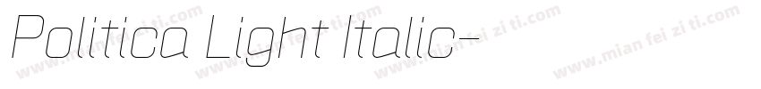 Politica Light Italic字体转换